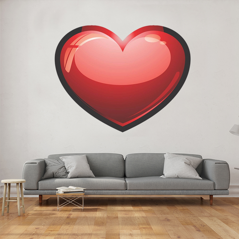 Red Heart Wall Decals Heart Design Wall Decals