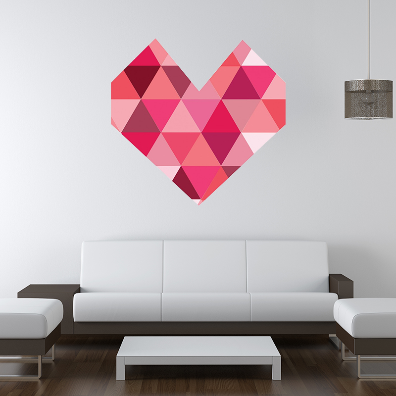 Heart Art Wall Decals Pink Heart Wall Decal