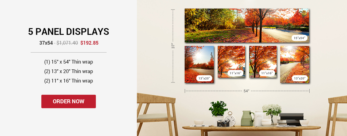 5 Panel - Canvas Wall Displays