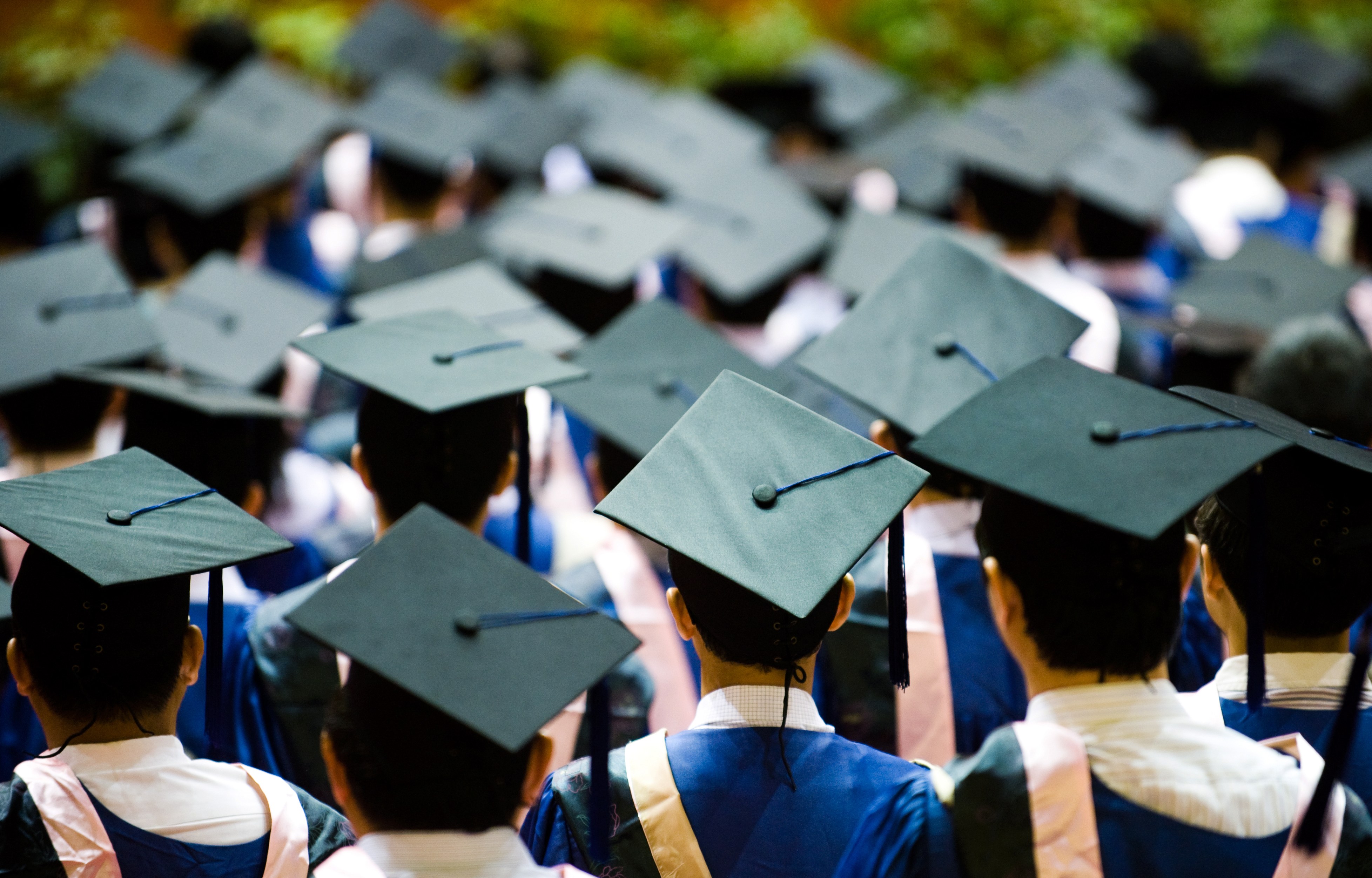 graduation ceremony photograph of students