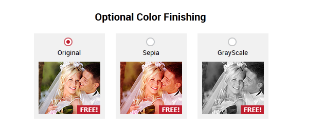 Optional Color Finishing Optional Color Finishing
