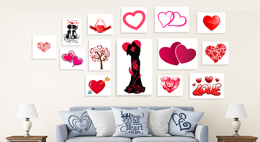 Heart Shape Canvas Prints