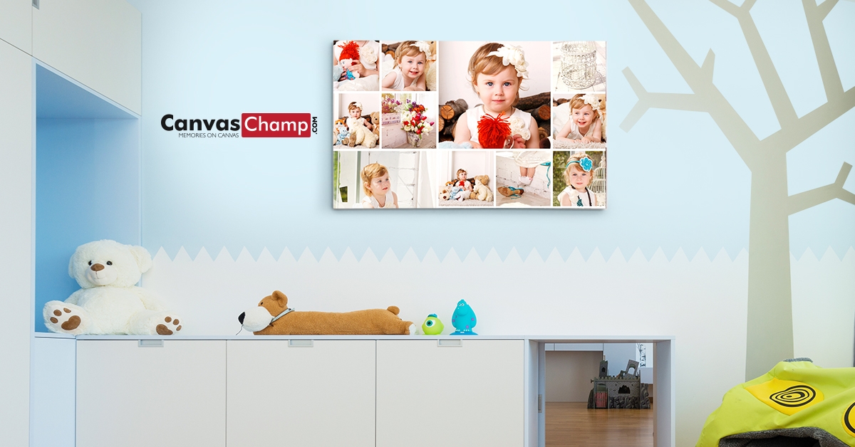 baby canvas wall display