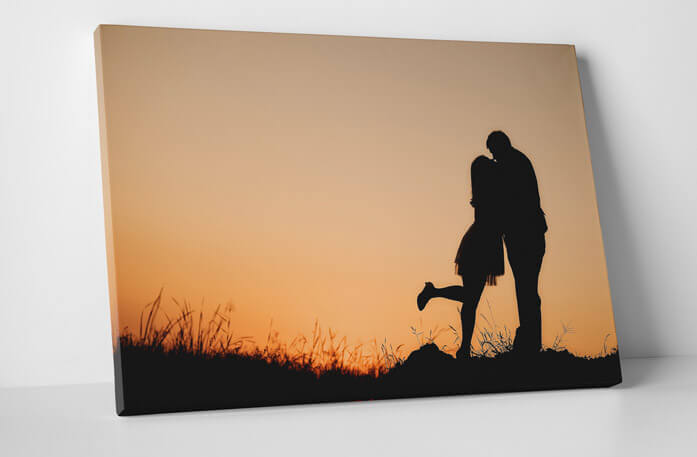 Personalized couple's photograph on canvas Personalized couple's photograph on canvas