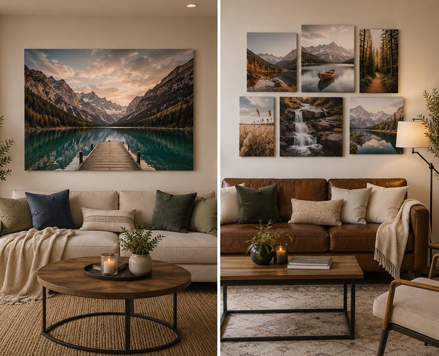 Choose Between One Large Print and a Gallery Wall