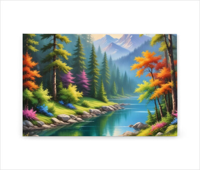 Artistic Painting on Stretched Canvas