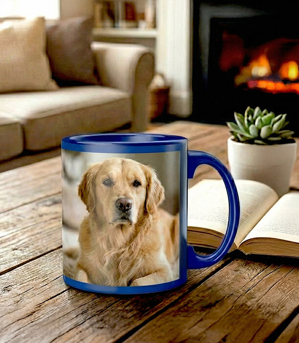 Blue Photo Mug