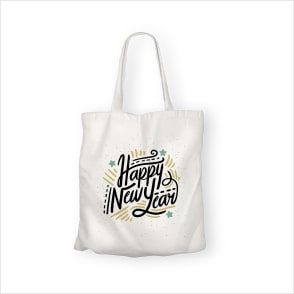 New Year's Canvas Tote Bags