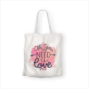 Valentine's Canvas Tote Bags